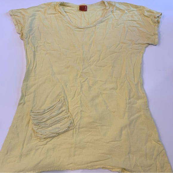 Oh My Gauze! Yellow Faith Blouse Size L/XL - Picture 1 of 7